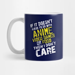 Anime Video Game Fan - Distressed Typography Design - Gaming Gamer Geek Nerd Gift Mug